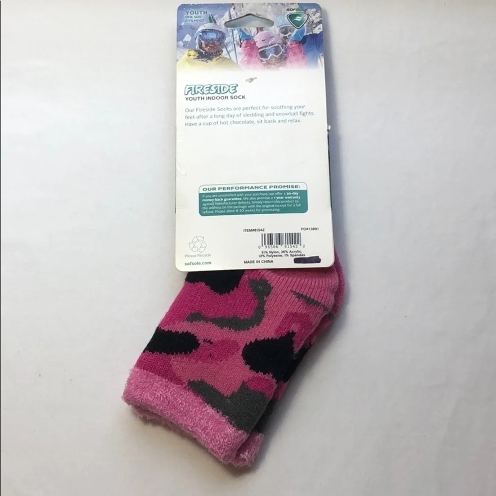 LAST TWO New Sof Sole Youth Fireside Indoor Lodge Socks Kids Shoe Sizes 10 - 4.5